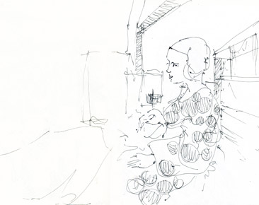 sketch of '' by Solange Leon